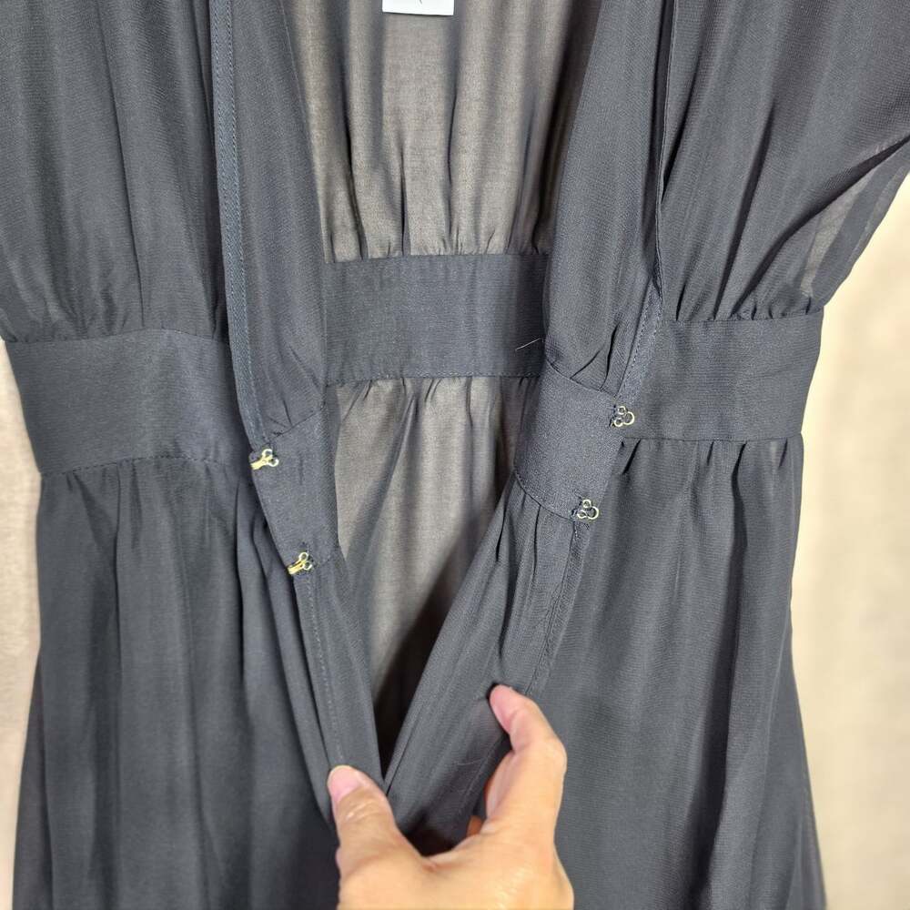 Wolfe & Whistle Open Front Maxi Dress Duster Womens 8 Deep V Tropical Maxi Fairy - Picture 9 of 16
